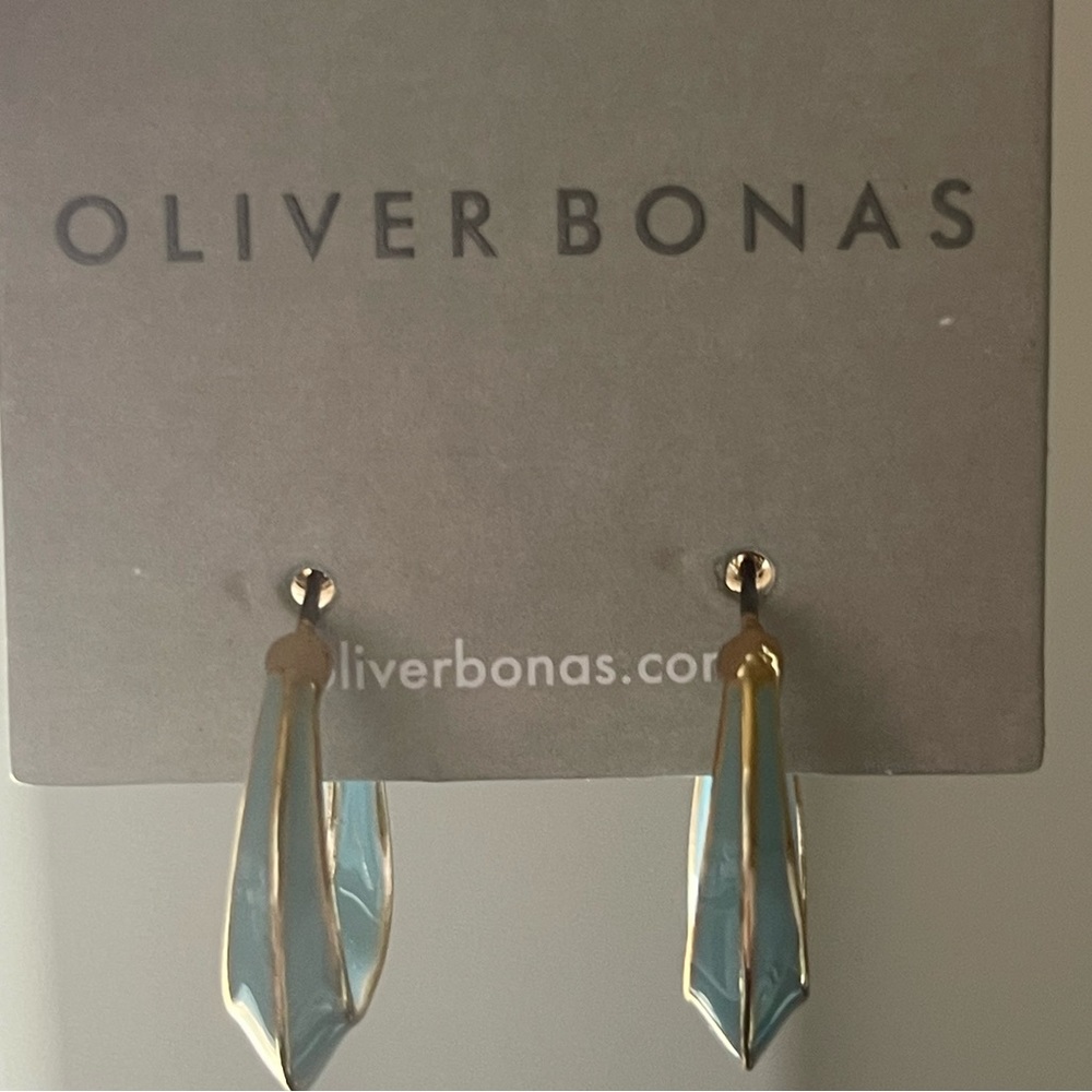 Blue Enamel Hoops